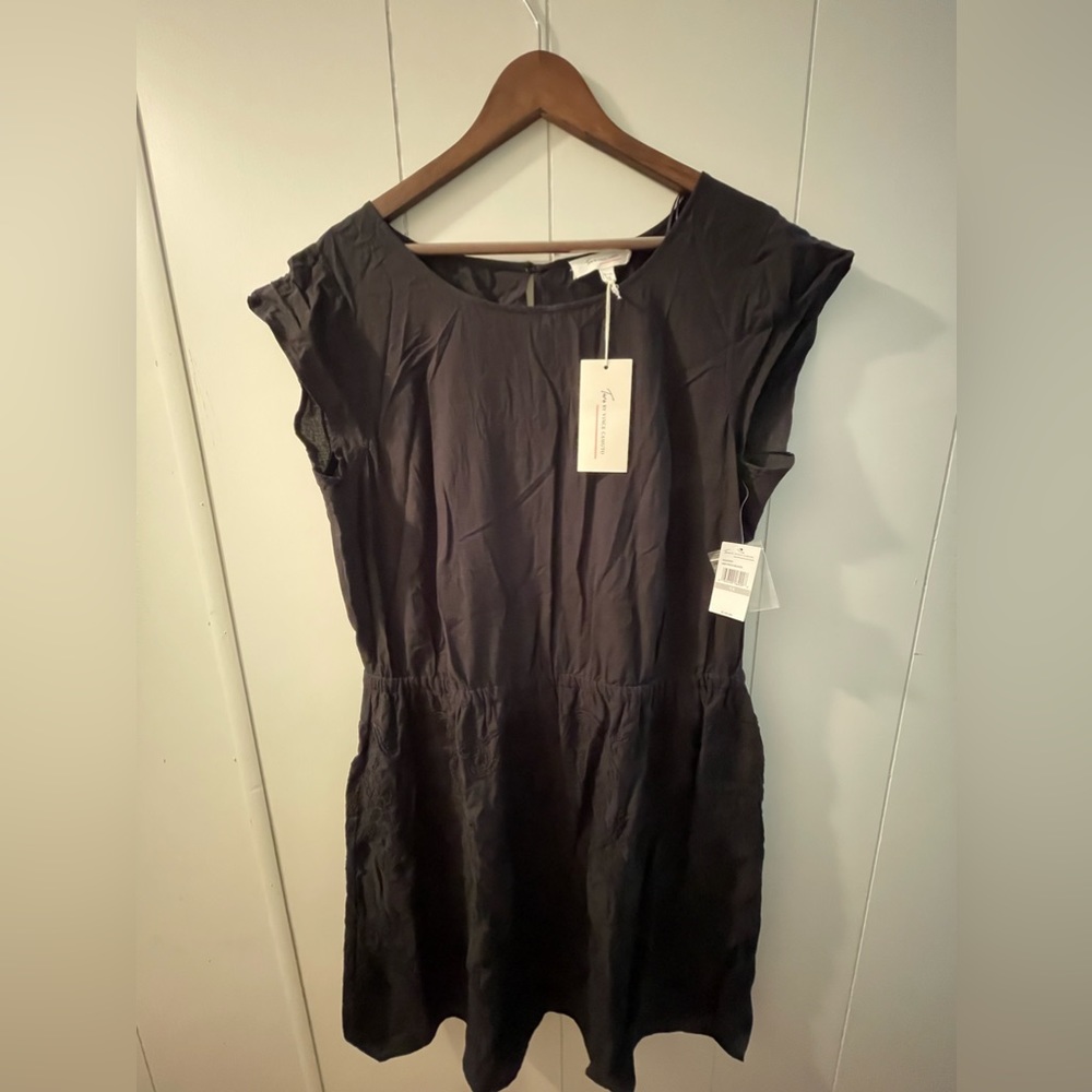 Two by Vince Camuto Black Short Sleeves Dress Women Size 1X